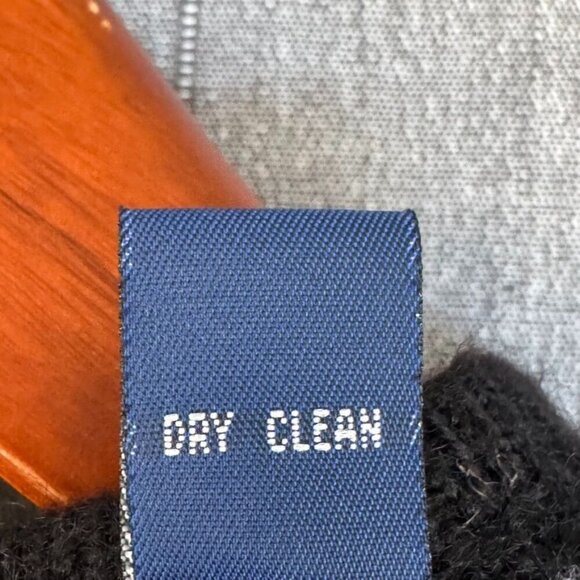 Karen Scott 100% Wool Black Embroidery Covered Button Front Cardigan Sweater - Picture 12 of 12